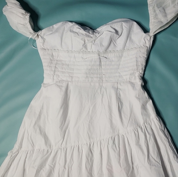 HELLO MOLLY Seaside Picnic Midi White Dress Size 8 - Picture 3 of 12